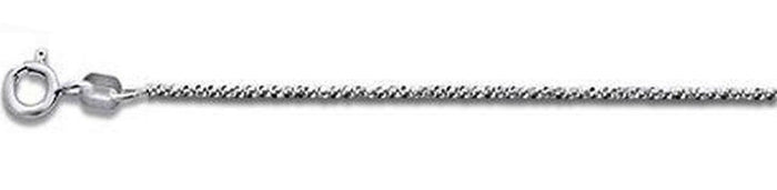 025 1.4MM Rhodium Plated CrissCross chain .925 Solid Sterling Silver Available in 16-20" NEW