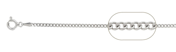 060-2MM Sterling Silver Curb Chain Made in Italy Available in 7"- 30" inches NEW