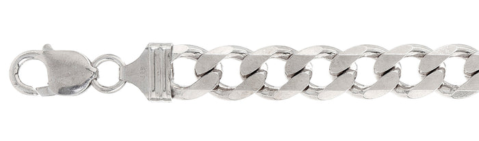 300-11MM Sterling Silver Curb Chain Made in Italy Available in 16"- 30" inches NEW
