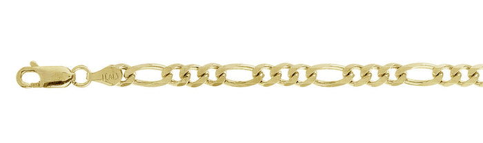 120-5MM Yellow Gold Plated Figaro Chain .925 Solid Sterling Silver Available in 7"-30" inches NEW