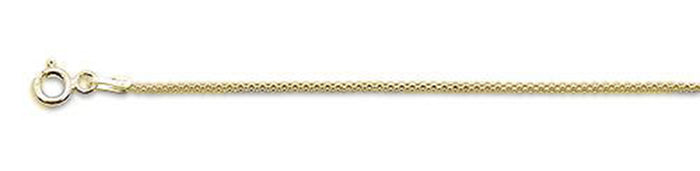 1.4MM Yellow Gold Plated Popcorn Chain .925 Solid Sterling Silver Available in 16-22" NEW