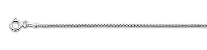 1.4MM Rhodium Popcorn Chain .925 Solid Sterling Silver Available in 16-22" NEW