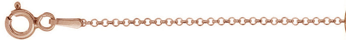 020-1.8MM Rose Gold Plated Rolo Chain .925 Solid Sterling Silver Available in 16"- 20" inches NEW