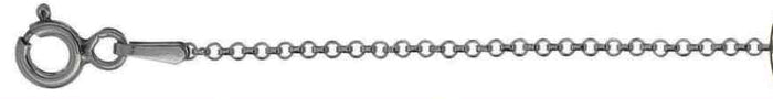 025-2MM Rhodium Plated Rolo Chain .925 Solid Sterling Silver Available in 16"- 20" inches NEW