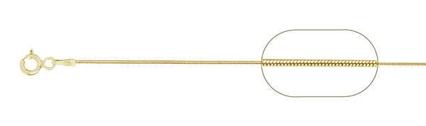 010-.8MM Yellow Gold Plated Snake Chain .925 Solid Sterling Silver Available in 16"- 22" inches NEW