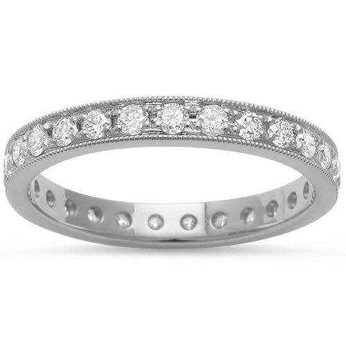 DIAMOND CLOSEOUT! .68ct 14KT White Gold G SI Eternity Round Diamond Wedding Stackable Anniversary Band