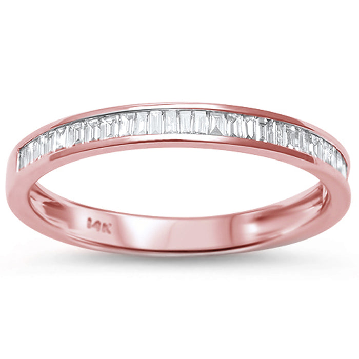 DIAMOND CLOSEOUT! .25ct Channel Set 14kt Rose Gold Baguette Diamond Wedding Anniversary Band