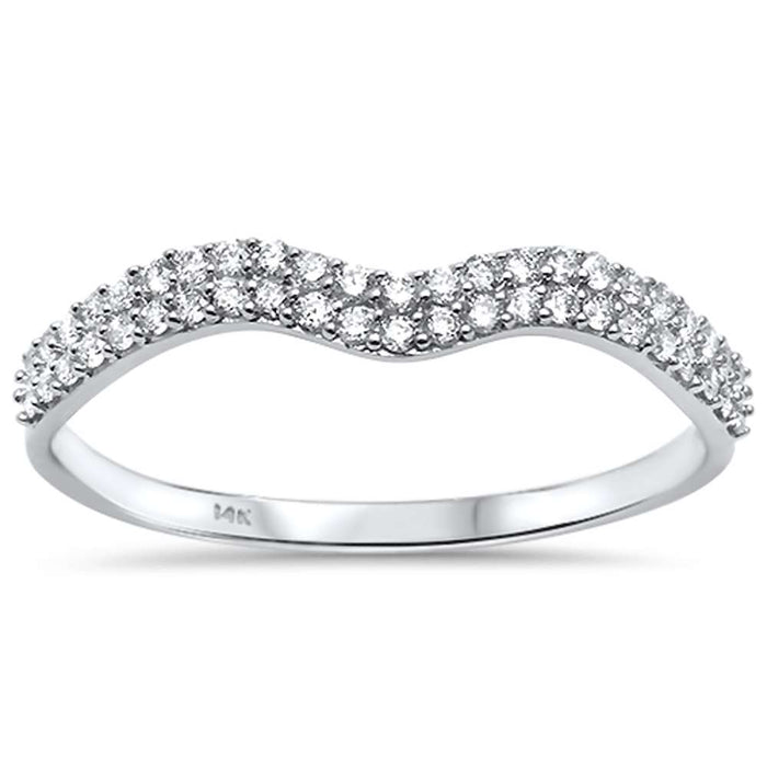 DIAMOND CLOSEOUT! .20ct G SI 14kt White Gold Diamond Band Ring Size 6.5