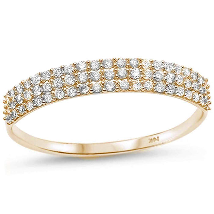DIAMOND CLOSEOUT! .24ct 14kt Yellow Gold Diamond Band Ring Size 6.5