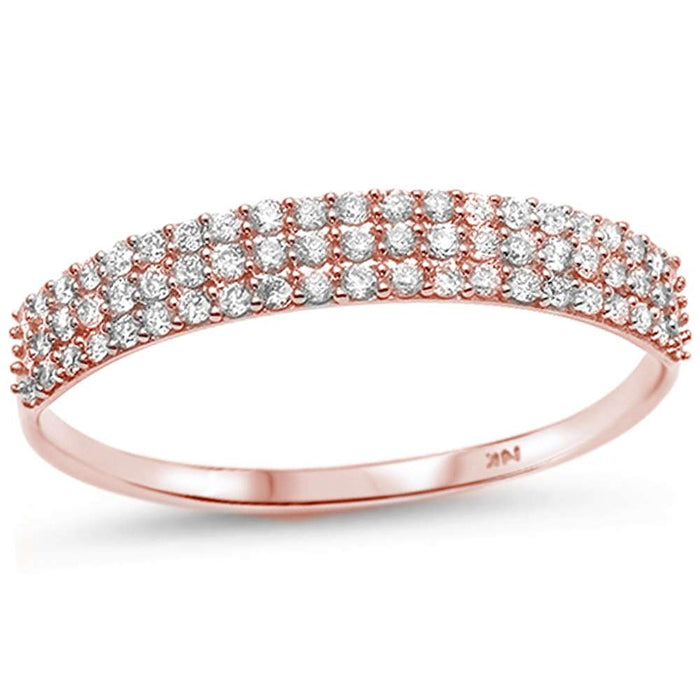 DIAMOND CLOSEOUT! .26ct G SI 14kt Rose Gold Diamond Band Ring Size 6.5