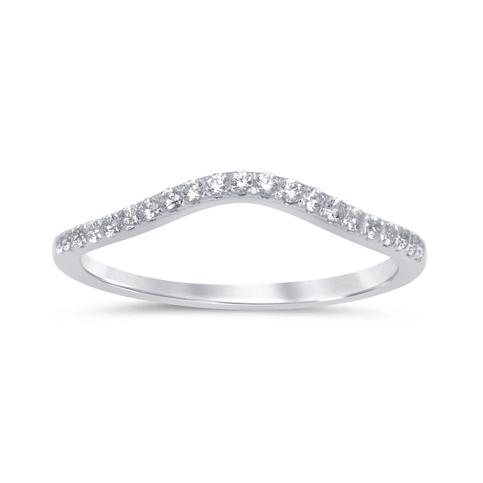 .20ct 14k White Gold Stackable Wedding Anniversary Diamond Ring 6.5