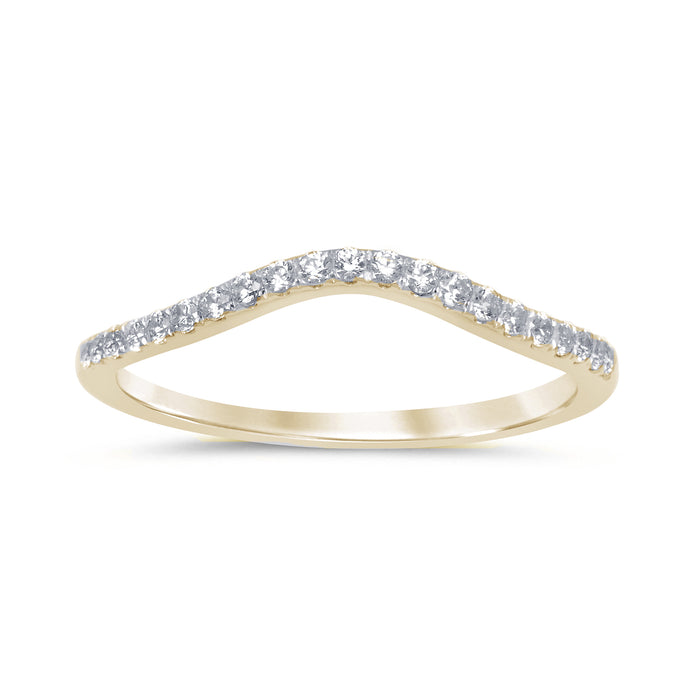 .19ct 14k Yellow Gold Stackable Wedding Anniversary Diamond Ring