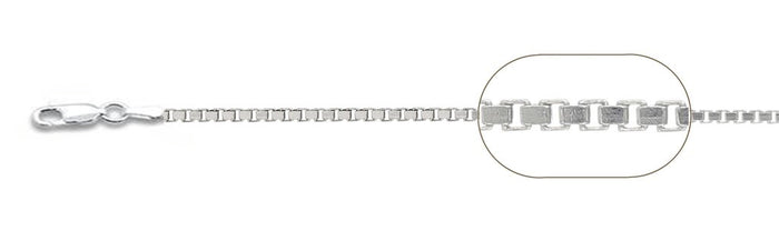 026-1.4MM Box Chain .925 Solid Sterling Silver Sizes 16-30" NEW