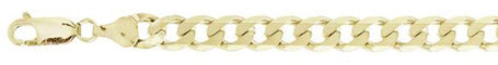 CLOSEOUT 20% OFF! 180-7MM Yellow Gold Plated Curb Chain .925 Solid Sterling Silver Sizes 8-30" NEW