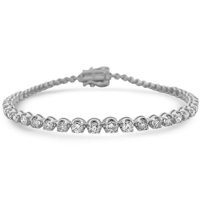 SPECIAL! 2.95ct G SI 14K White Gold Diamond Graduated Style Tennis Bracelet 7" Long