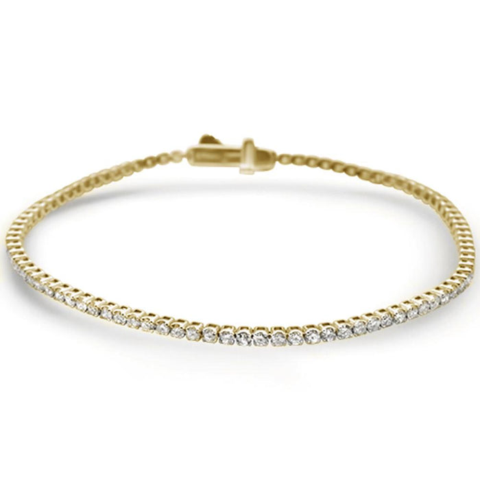 SPECIAL! 2.05ct G SI 14K Yellow Gold Diamond Tennis Bracelet 7"