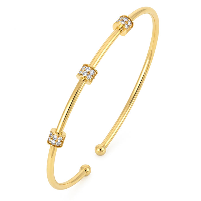 SPECIAL! .15ct G SI 14kt Yellow Gold Diamond Open Bangle Bracelet