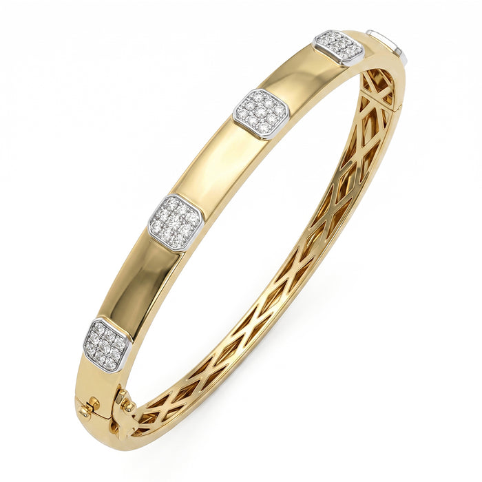 SPECIAL! .53ct G SI 14kt Yellow Gold Diamond Bangle Bracelet