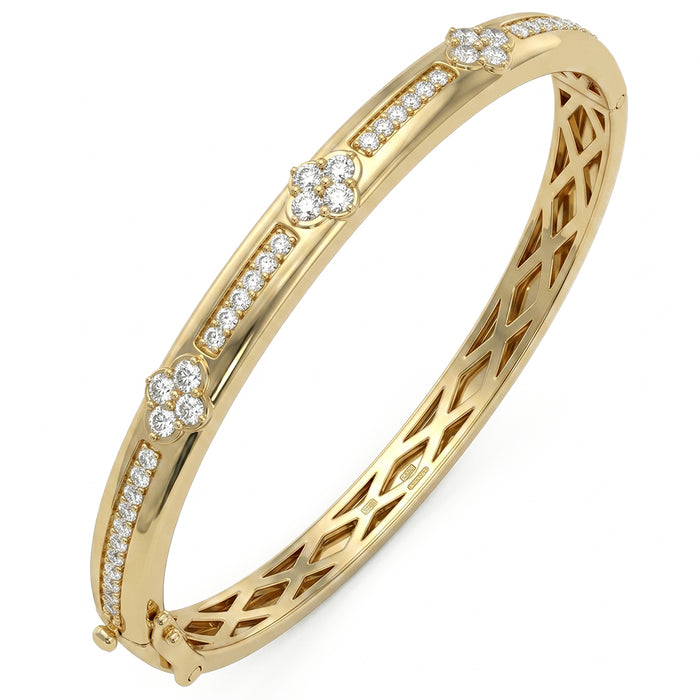 SPECIAL! 1.00ct G SI 14kt Yellow Gold Diamond Bangle Bracelet