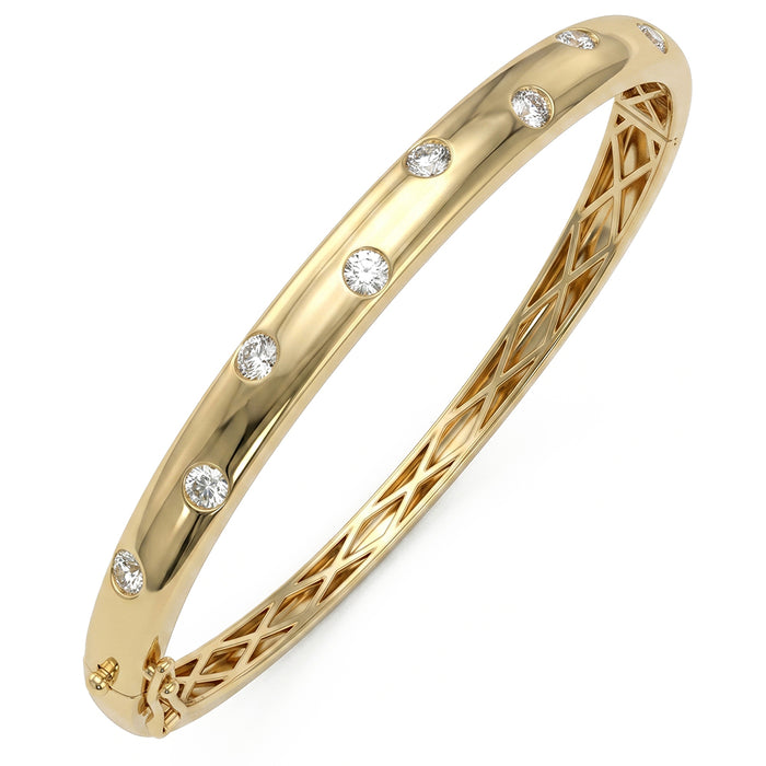 SPECIAL! .96ct G SI 14kt Yellow Gold Diamond Bangle Bracelet