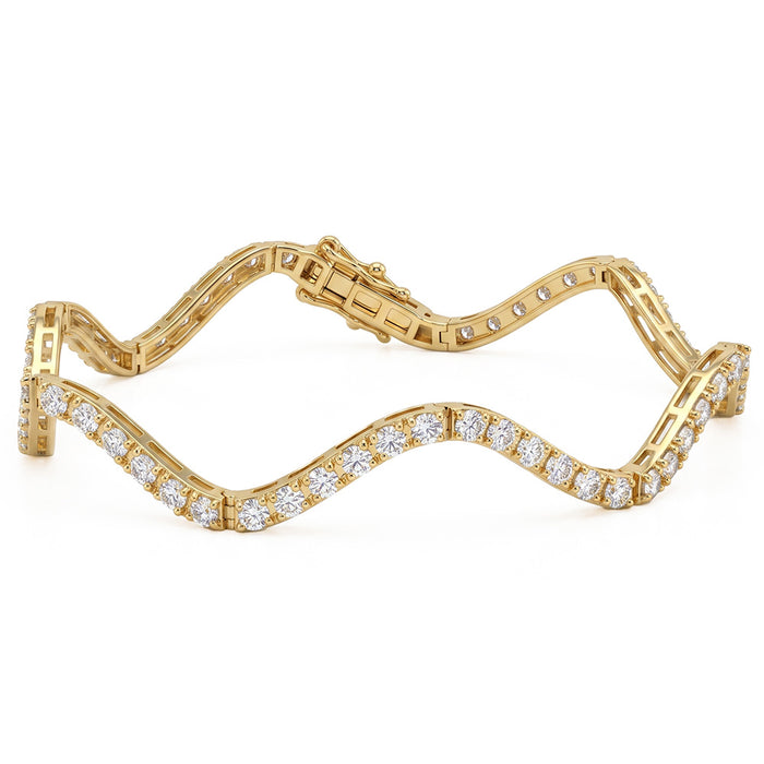 SPECIAL!2.96ct G SI 14K Yellow Gold Diamond Tennis Bracelet 7"