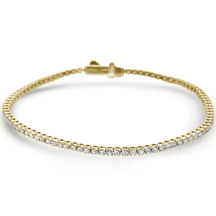 SPECIAL! 1.98ct G SI 14KT Yellow Gold Diamond Tennis Bracelet 7"
