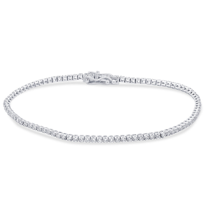 SPECIAL! 1.51ct G SI 14k White Gold Diamond Tennis Bracelet 7"