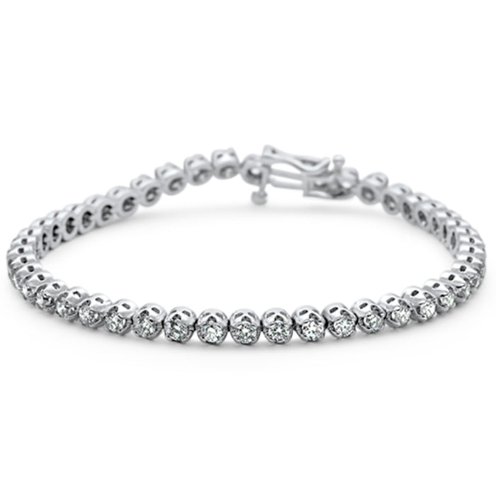 SPECIAL! 2.60ct G SI 14K White Gold Diamond Miracle Illusion Setting Tennis Bracelet 7"