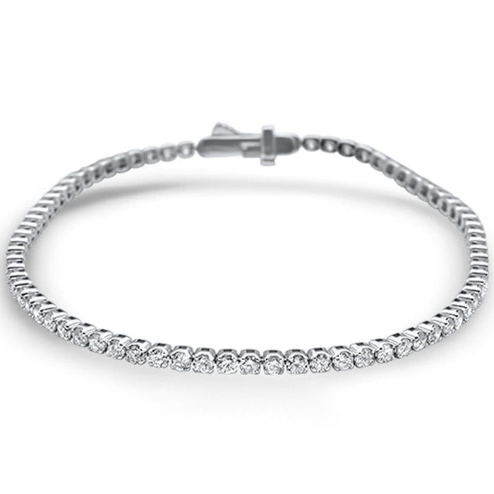 SPECIAL! 2.98ct 14KT White Gold Diamond Diamond Tennis Bracelet 7" Long