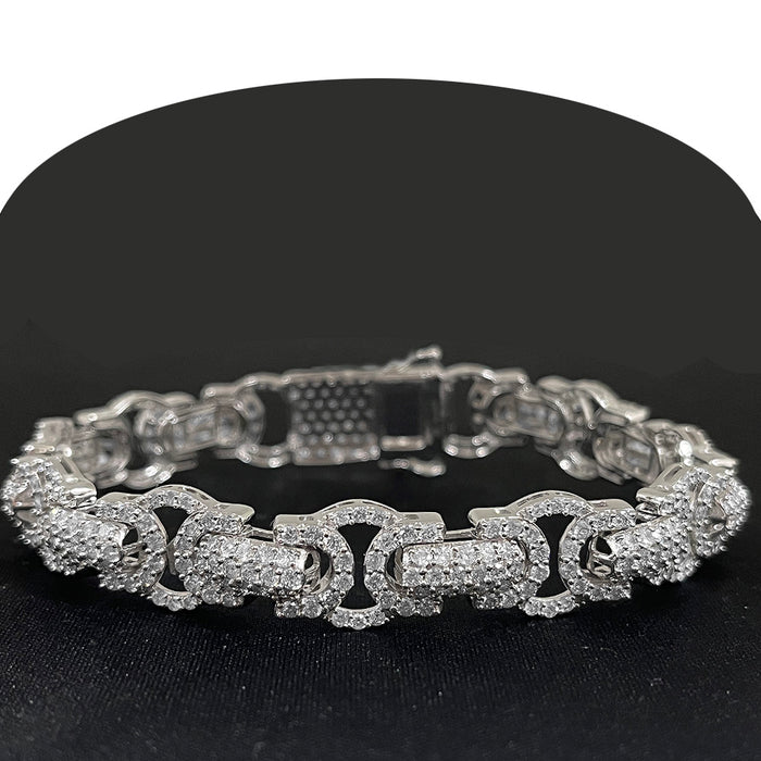 DIAMOND CLOSEOUT! 10.60ct G SI 14K White Gold Tennis Bracelet 8.5" Long