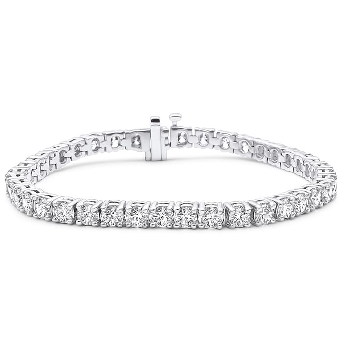 SPECIAL! 9.50ct G SI 14K White Gold Round Diamond Tennis Bracelet 7" Long