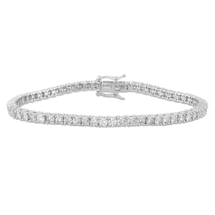 SPECIAL! 4.97ct G SI 14K White Gold Round Diamond Tennis Bracelet 7" Long