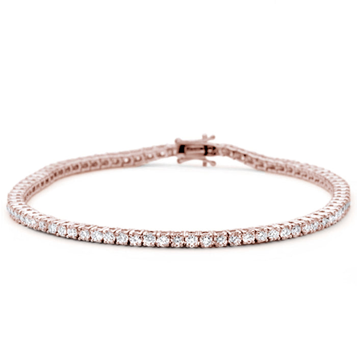 SPECIAL! .99ct 14K Rose Gold Diamond Tennis Bracelet 7"