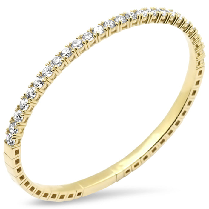 DIAMOND CLOSEOUT! 4.22ct G SI 14K Yellow Gold Diamond Bangel Bracelet 60.00mm