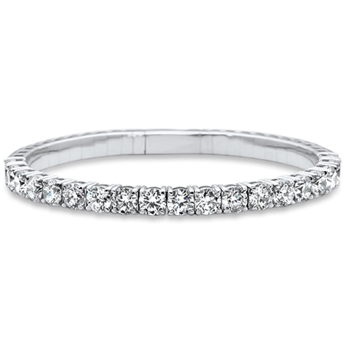 SPECIAL! 9.80ct G SI .50ct Each Round 14K White Gold Round Diamond Flexible Bangle Bracelet