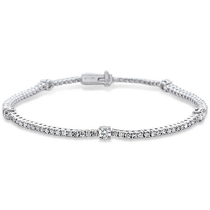 SPECIAL! 2.43ct G SI 14K White Gold Diamond Tennis Bracelet 7" Long