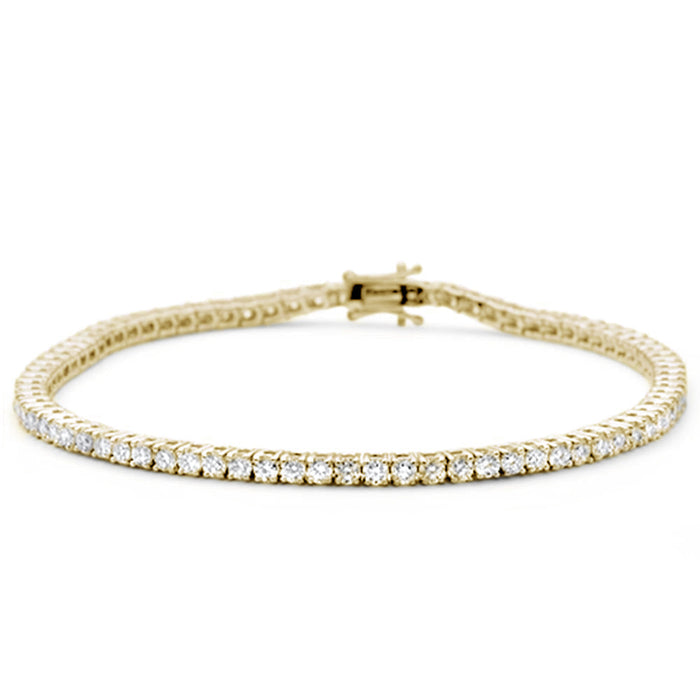 SPECIAL! 2.90ct 14KT Yellow Gold Diamond Tennis Bracelet 7"