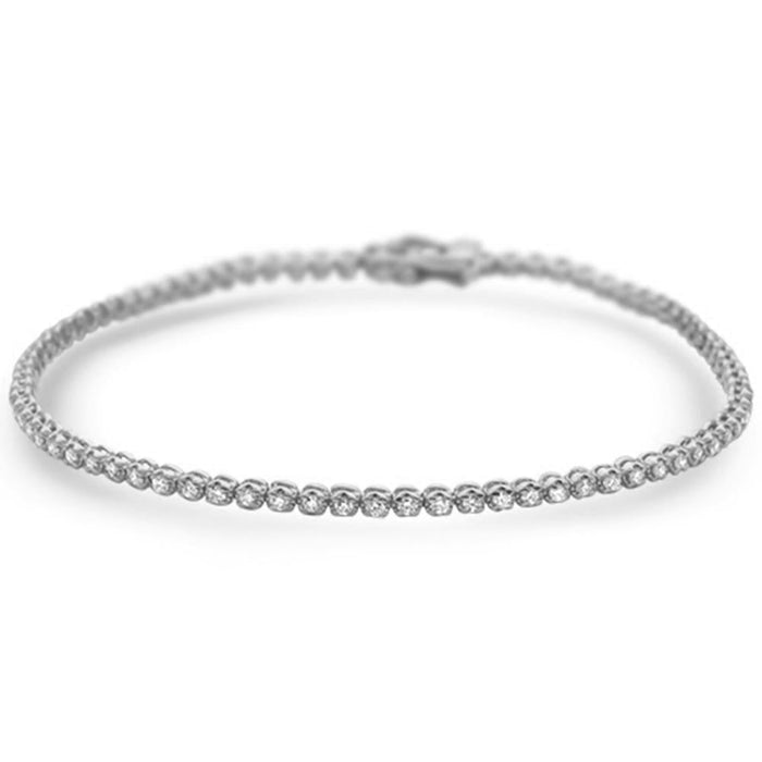 SPECIAL!1.03ct 14K White Gold Diamond Tennis Bracelet 7"