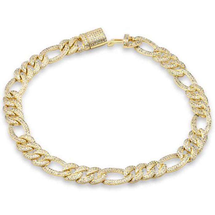 SPECIAL! 7mm 2.04ct G SI 14K Yellow Gold Diamond Round Cuban Bracelet 8" Long