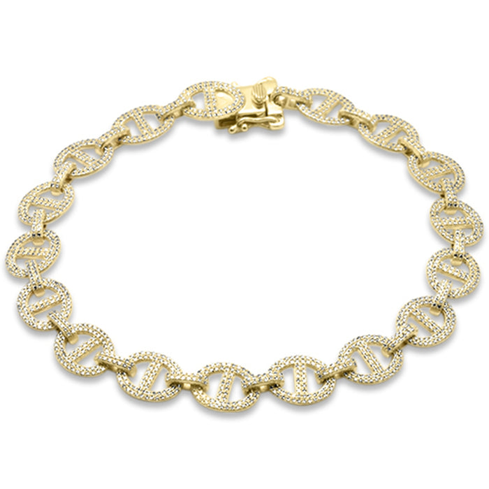 SPECIAL! 2.59ct G SI 14K Yellow Gold Diamond 7mm Bracelet 8" Long