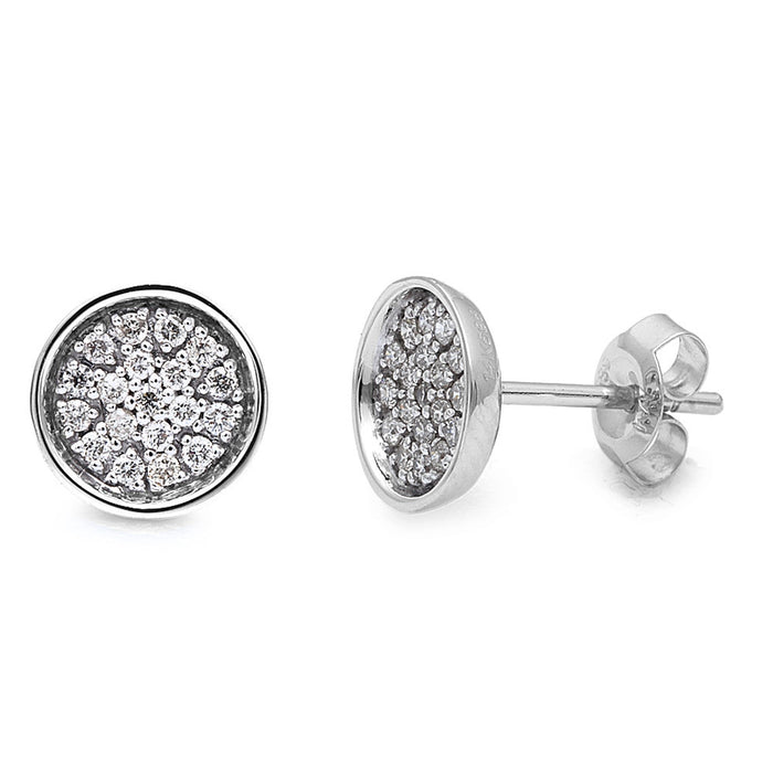 DIAMOND CLOSEOUT! .25ct Round Diamond Stud Earrings 14kt White gold