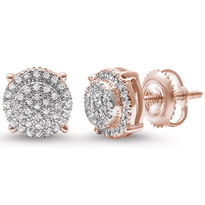 DIAMOND CLOSEOUT! .17ct G SI 14kt Rose Gold Round Diamond Cluster Stud Earrings