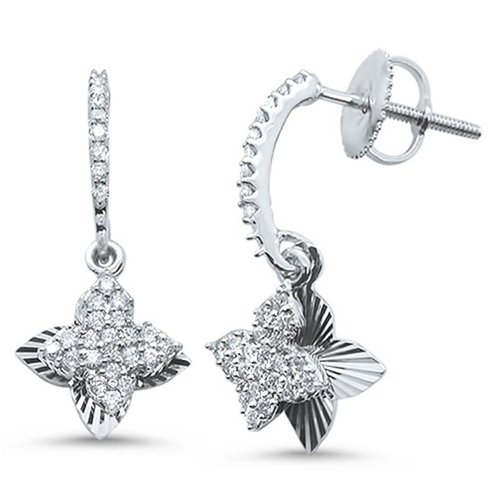DIAMOND CLOSEOUT! .25ct 14k White Gold Diamond Drop Dangle Stud Earrings