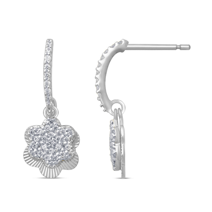 DIAMOND CLOSEOUT! .24ct 14k White Gold Drop Dangle Stud Diamond Earrings