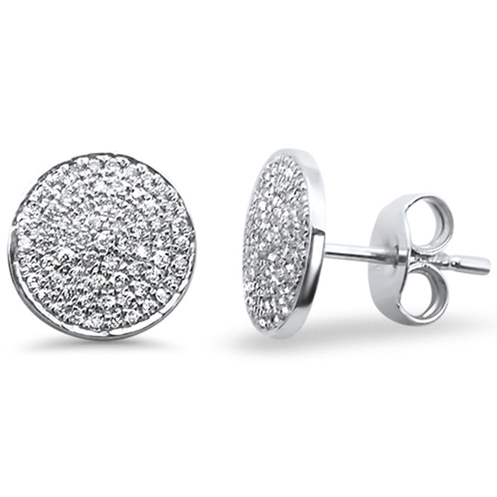 DIAMOND CLOSEOUT! .22ct 14kt White Gold Micro Pave Diamond Earrings