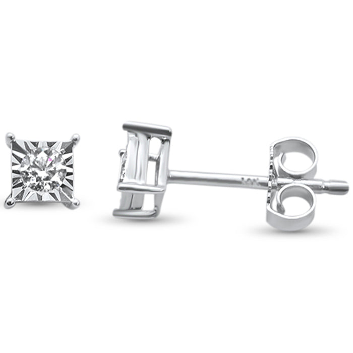 DIAMOND CLOSEOUT! .16ct 14k White Gold Diamond Earrings