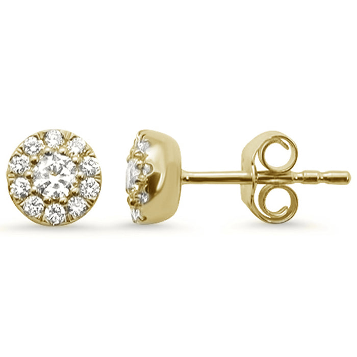 DIAMOND CLOSEOUT! .32ct 14k Yellow Gold Elegant Diamond Stud Earrings