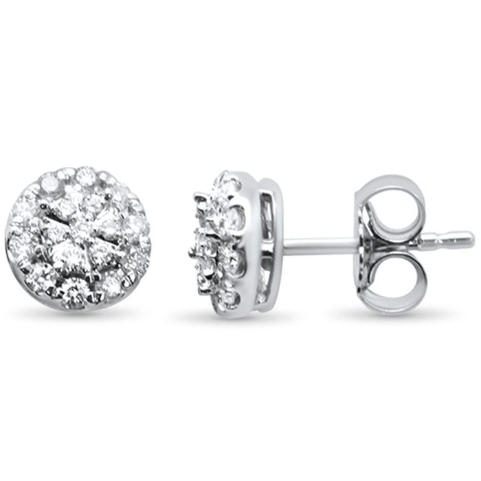 DIAMOND CLOSEOUT! .30ct G SI 10K White Gold Round Diamond Stud Earrings