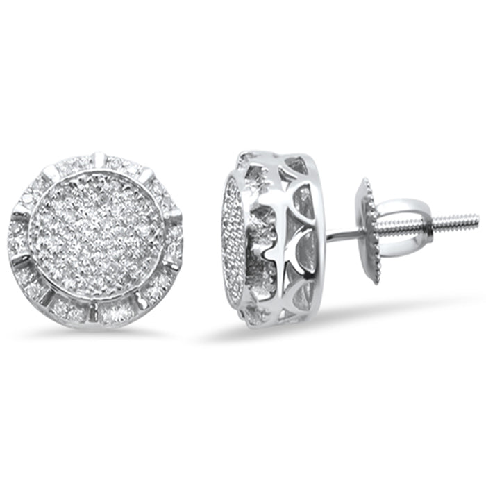 DIAMOND CLOSEOUT! .29CT G SI 10K White Gold Diamond Micro Pave Stud Earrings