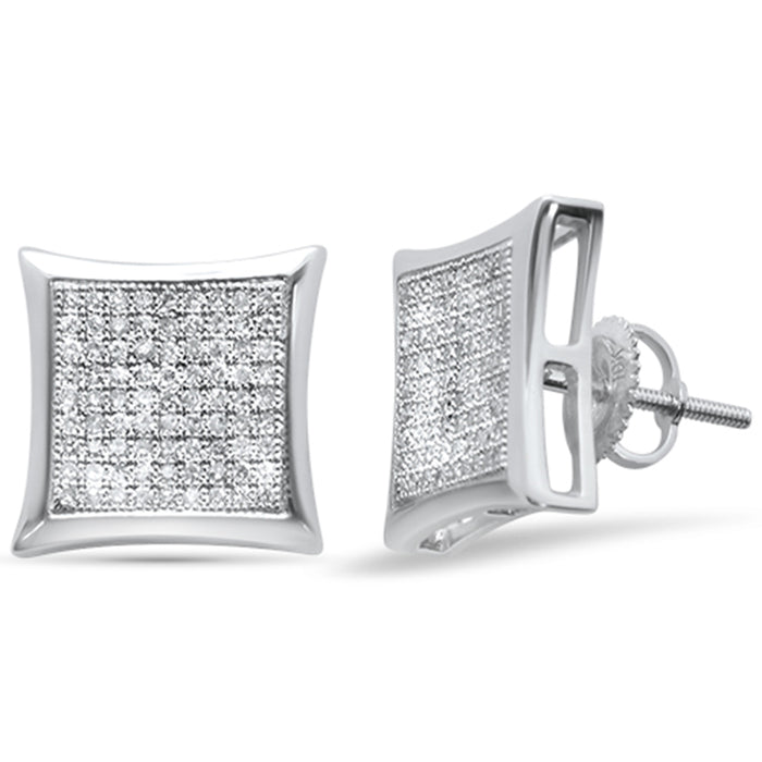 DIAMOND CLOSEOUT! .50ct G SI 10K White Gold Diamond Square Earrings